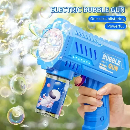 Kids 10 Holes Electric Bubble Gun Automatic Soap Blower