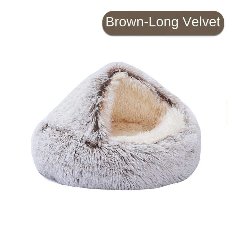 Plush Pet Cat and Dog Bed