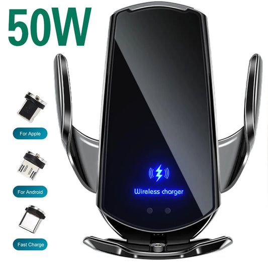 Automatic 50W  Car Wireless Charger