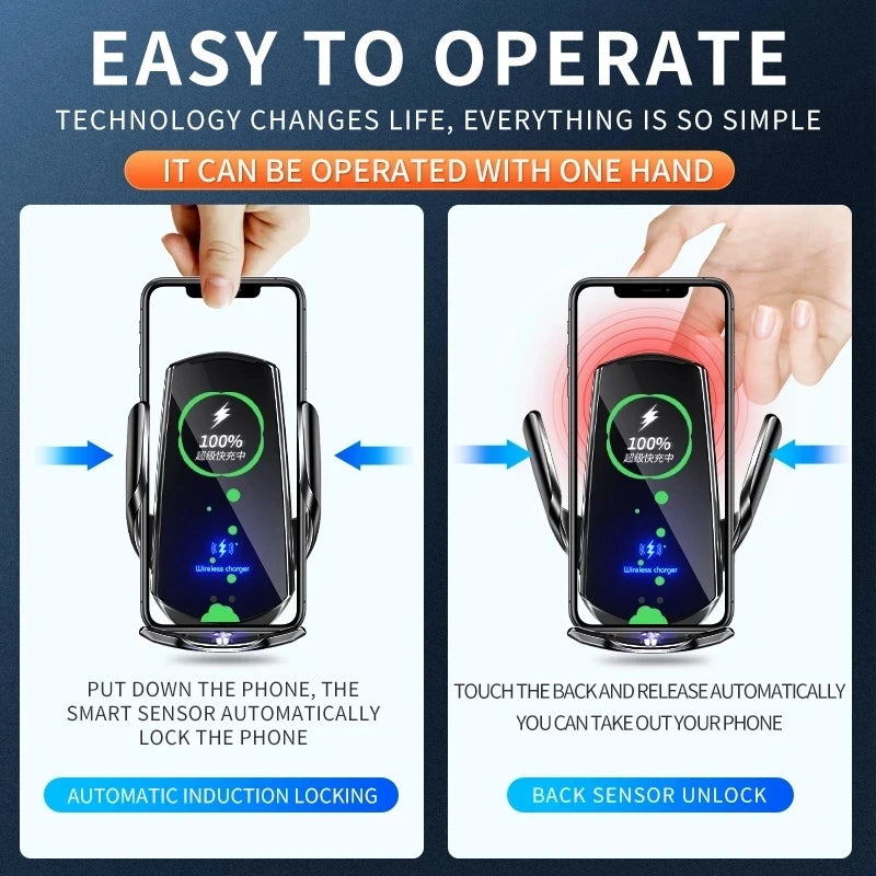 Automatic 50W  Car Wireless Charger