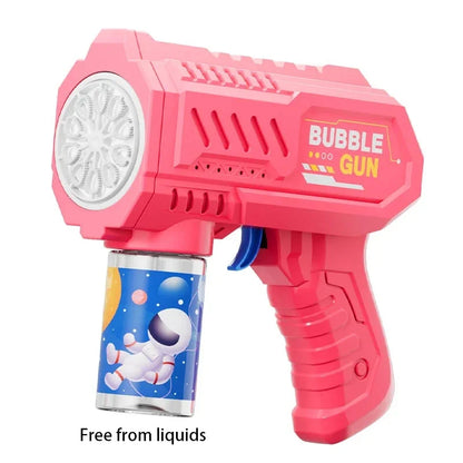 Kids 10 Holes Electric Bubble Gun Automatic Soap Blower
