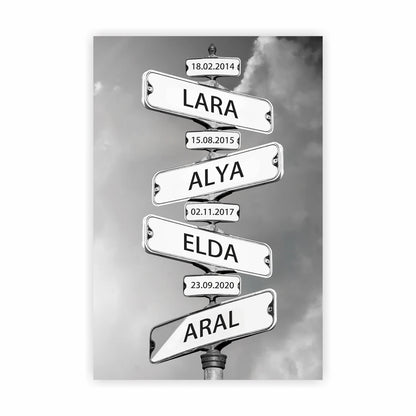 Personalized Custom Name and Date Canvas