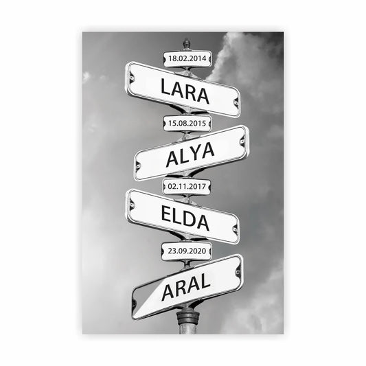 Personalized Custom Name and Date Canvas
