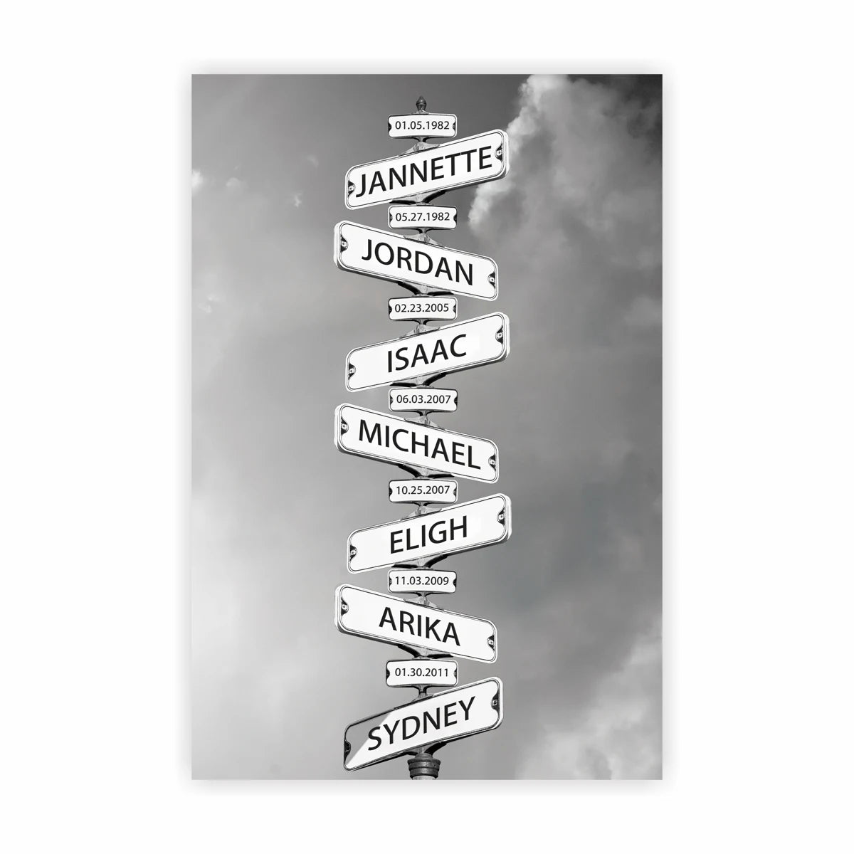 Personalized Custom Name and Date Canvas