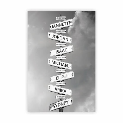 Personalized Custom Name and Date Canvas