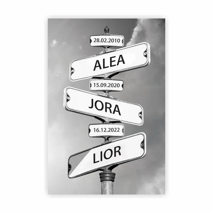 Personalized Custom Name and Date Canvas