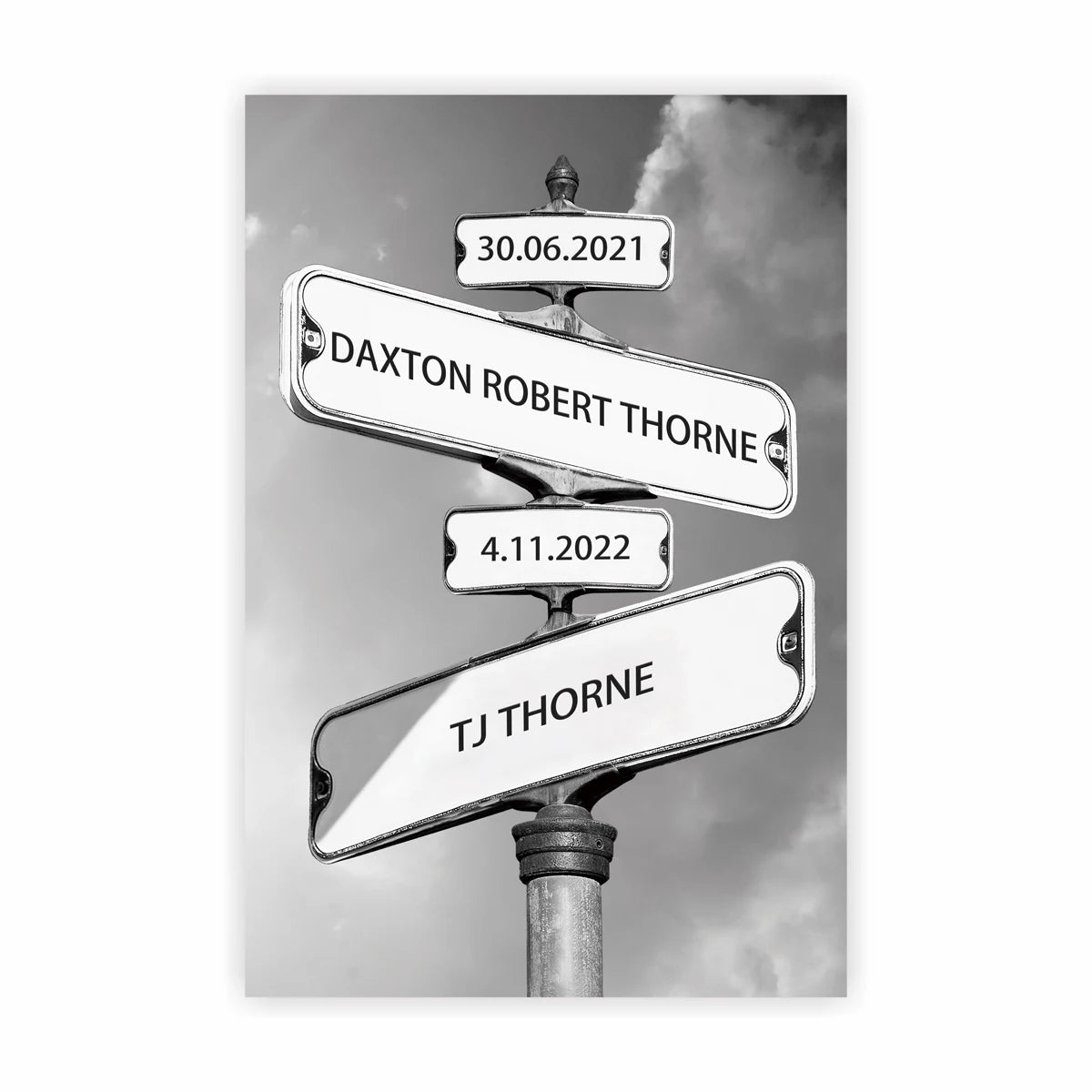 Personalized Custom Name and Date Canvas